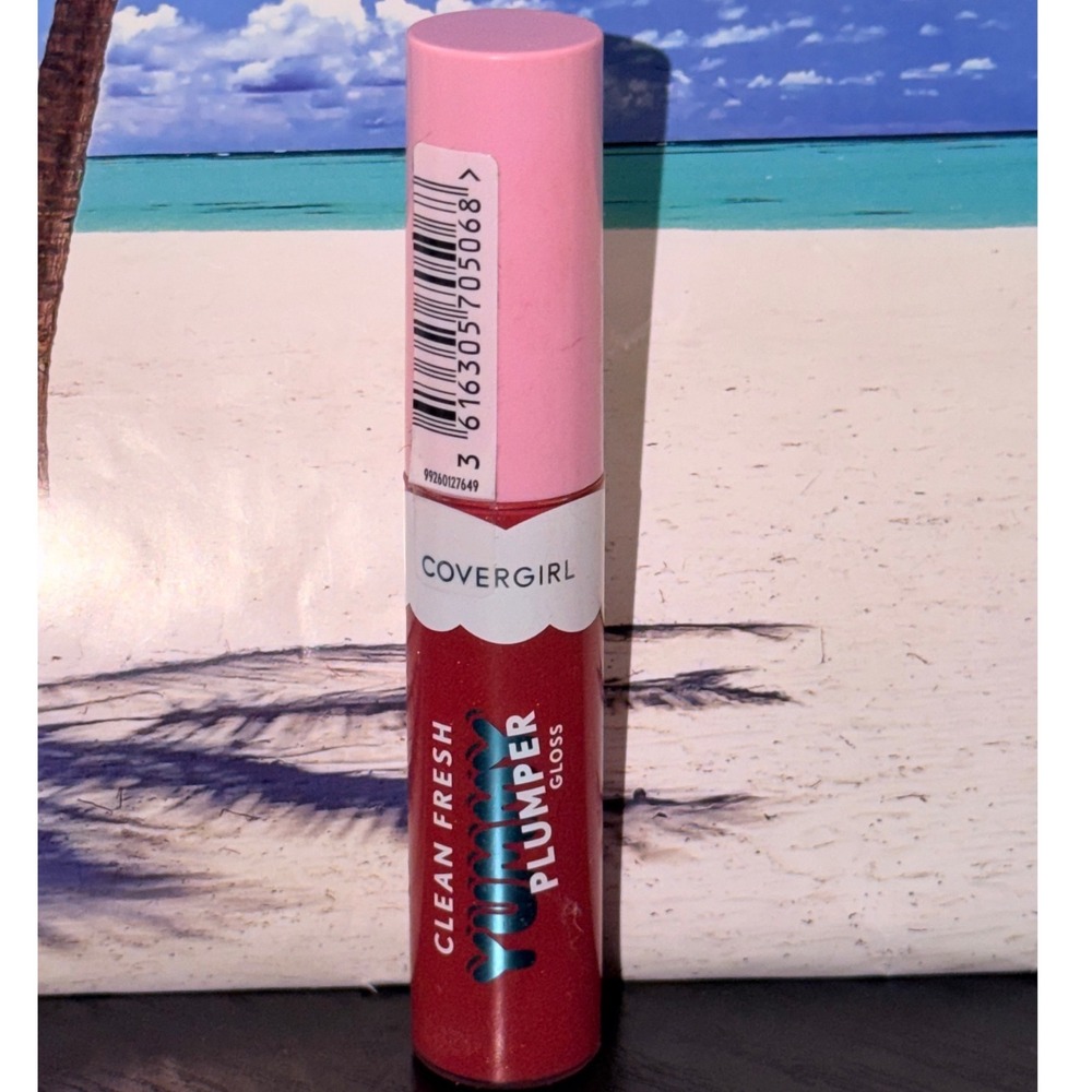 Covergirl Clean Fresh Yummy Plumper Gloss 860 Encourage-Mint Pink Red 10ml NEW
